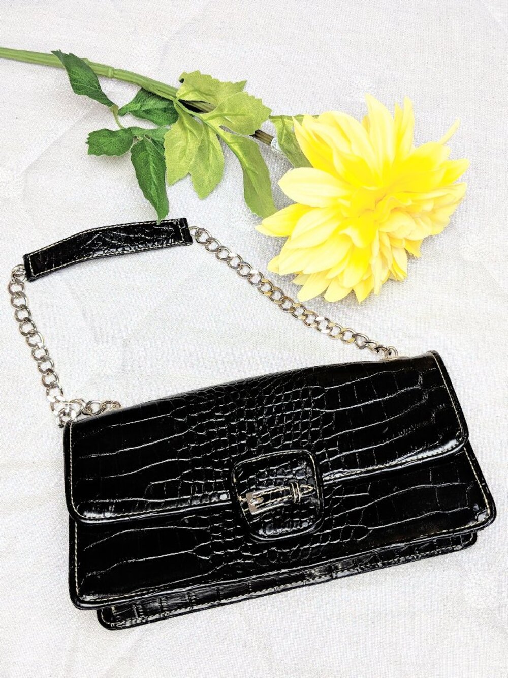 *LIZ CLAIBORNE Croc Embossed Purse